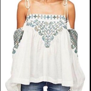 Free people vacay vibing tassel tie top